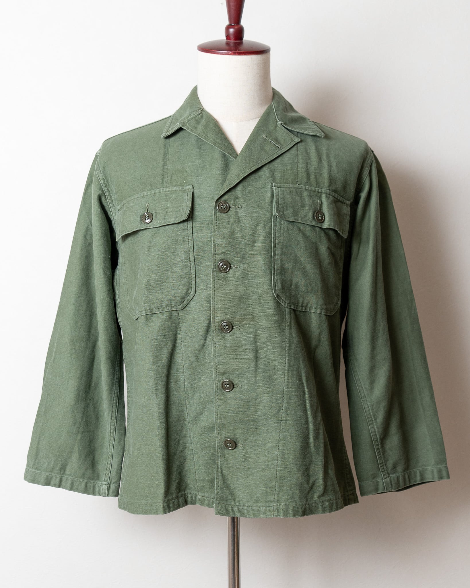 SMALL】U.S.Army 60's OG-107 Utility Shirt Cotton100％ 