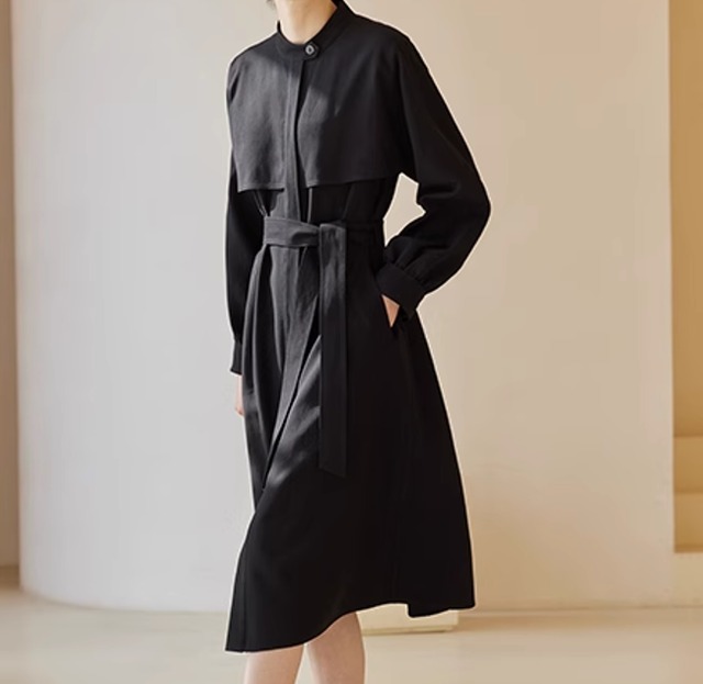 trench coat style dress【2024032303】
