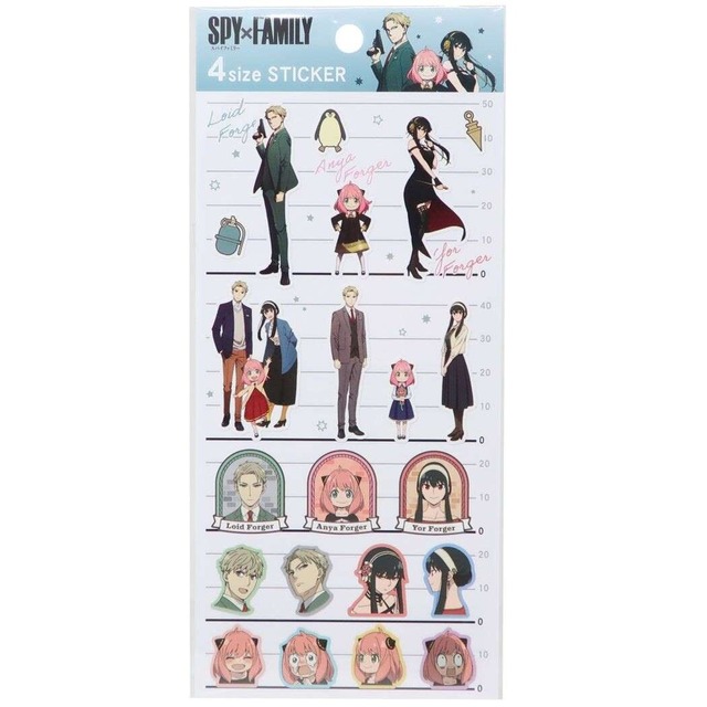 SPY×FAMILY　アニメ　4サイズステッカー　ST01