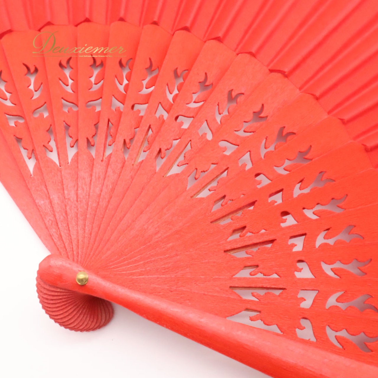 フラメンコ 小物 Abanico Español 32cm アバニコ レッド系 ゴールド系 扇子 せんす 赤 真っ赤 柄 模様 小道具 ダンス小物 練習 レッスン 舞台 発表会 イベント ダンス ステージ フラメンコ小物 明るい 鮮やか 目立つ 華やか おしゃれ 縁