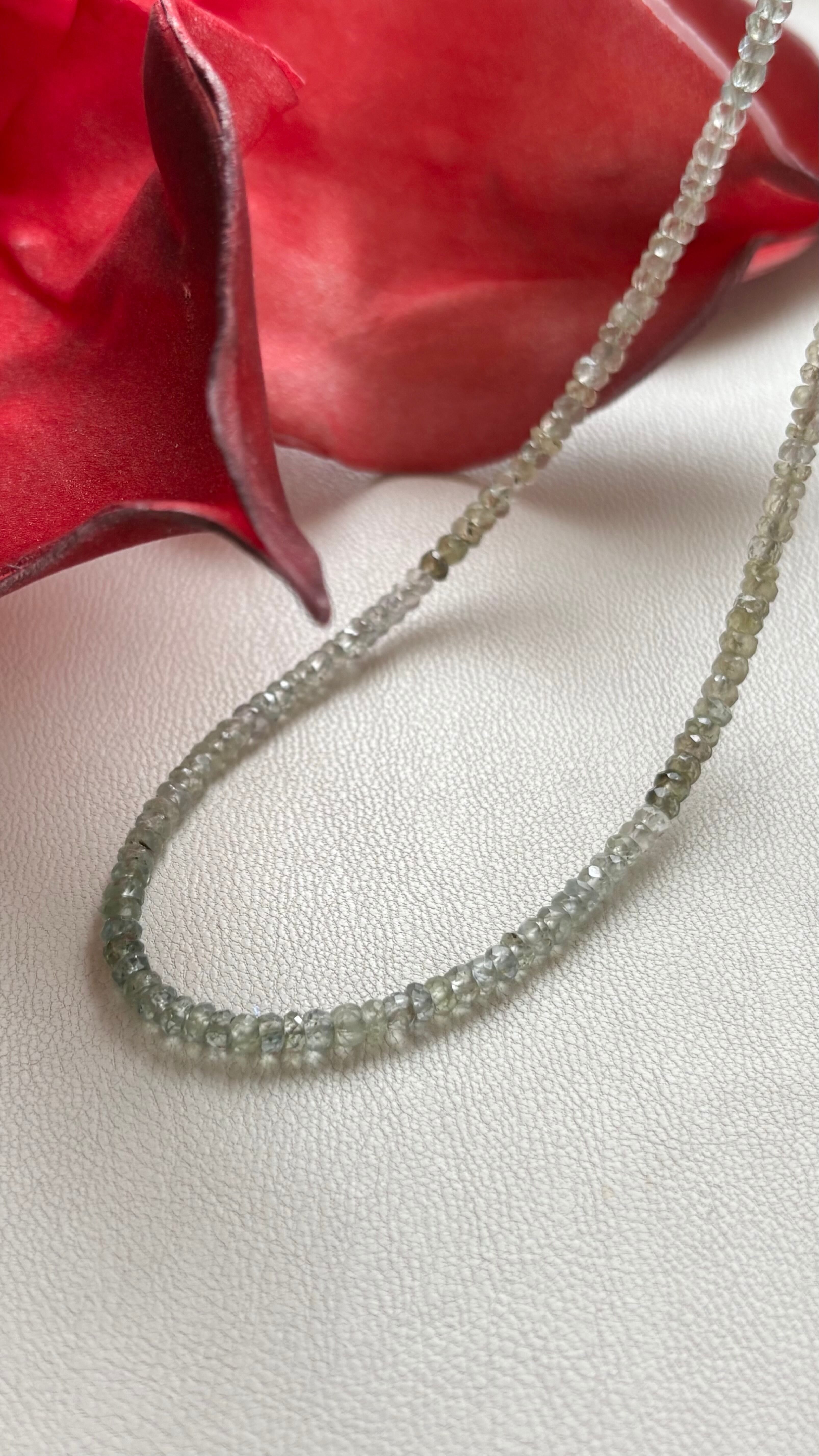 Green Sapphire Button Facet Cut / グリーンサファイア ボタンファセットカット / 3mm