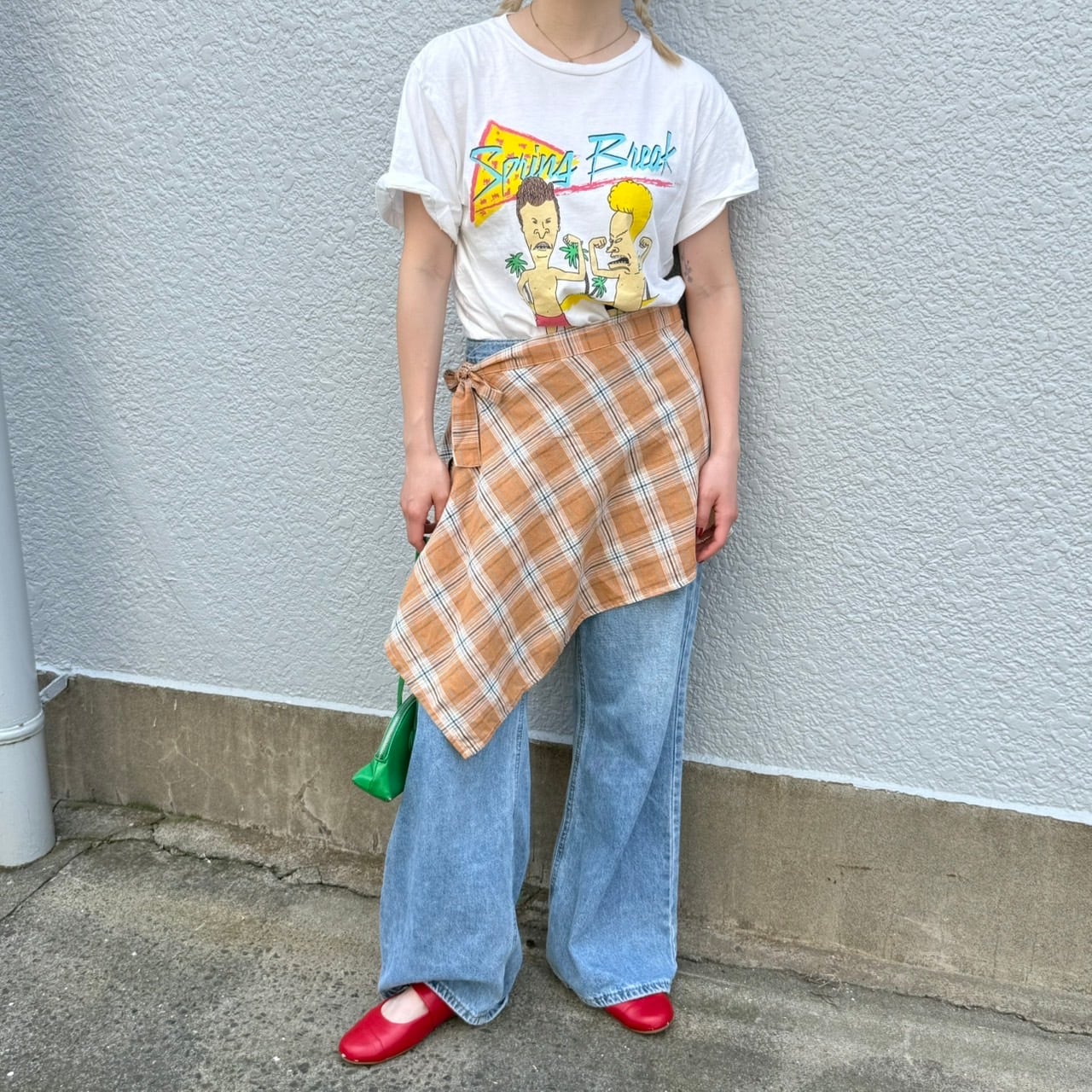 チェック柄シャツ巻きスカート_LN03157 | lanan(ラナン)