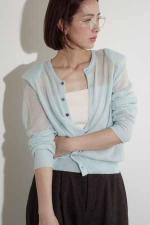 cache-coeur sheer cardigan(sax) ご注文から1週間前後で発送