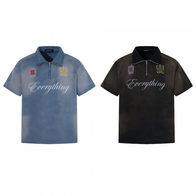 VINTAGE ストリート ハーフジッパー Tシャツ T2048