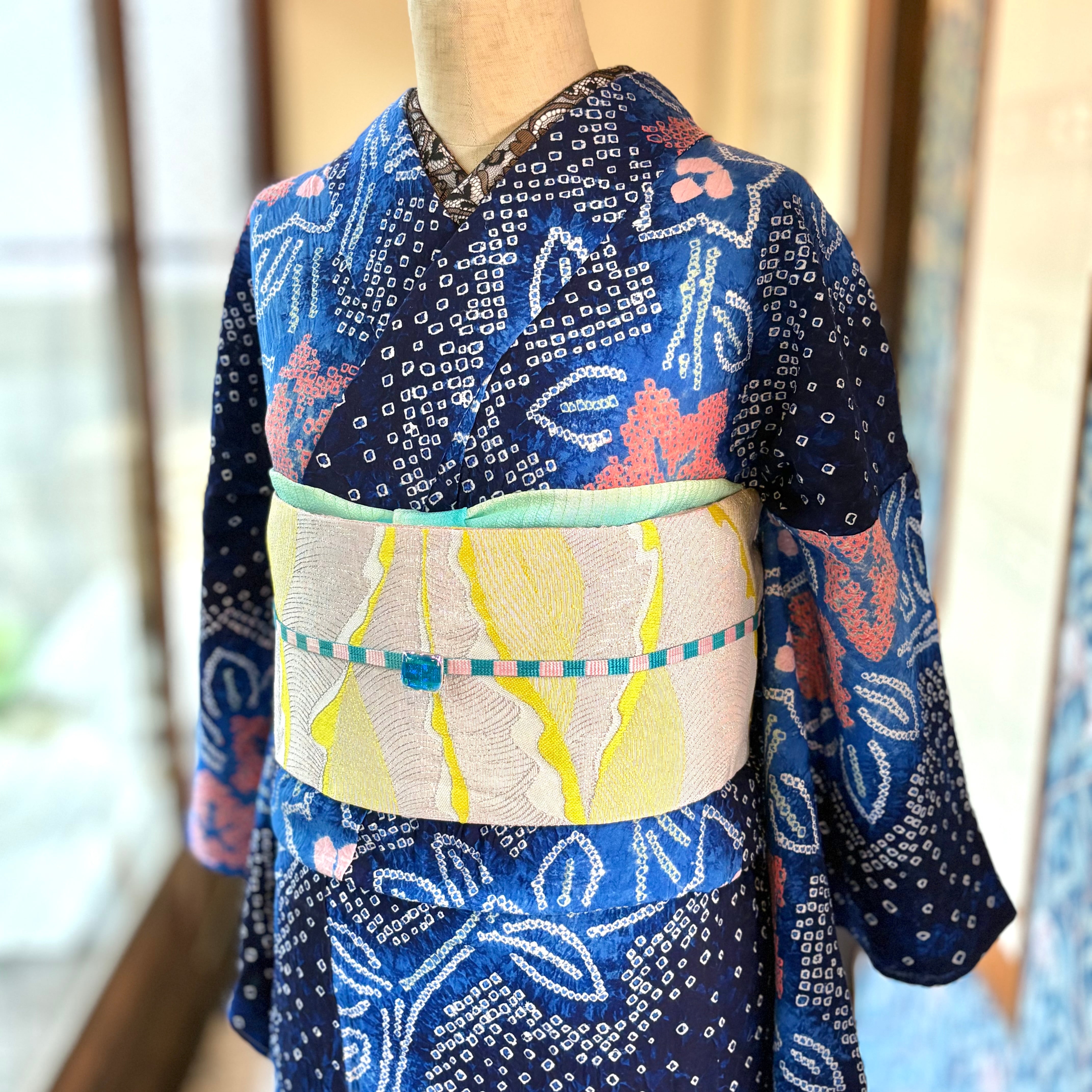 専用品！　有松絞り★とんぼ柄浴衣★総絞り 楽天市場】【フリーサイズ】〔伝統的工芸品 有松・鳴海絞〕浴衣 有松