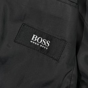 上下 BOSS ボス シャドーストライプ テーラードジャケット スラックス スーツ 46/ブラック メンズ