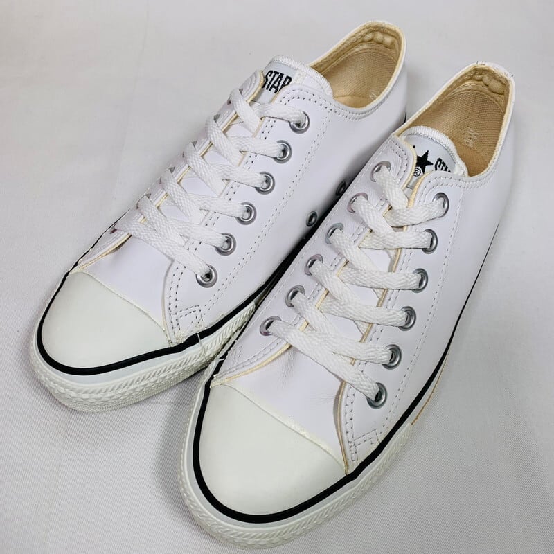 90's CONVERSE コンバース ALL STAR LOW LEATHER オールスターロー レザースニーカー 白 ホワイト デッドストック  NOS US7 25.5cm USA製 箱付き 希少 ヴィンテージ BA-1467 RM1836H | agito vintage powered  by ...