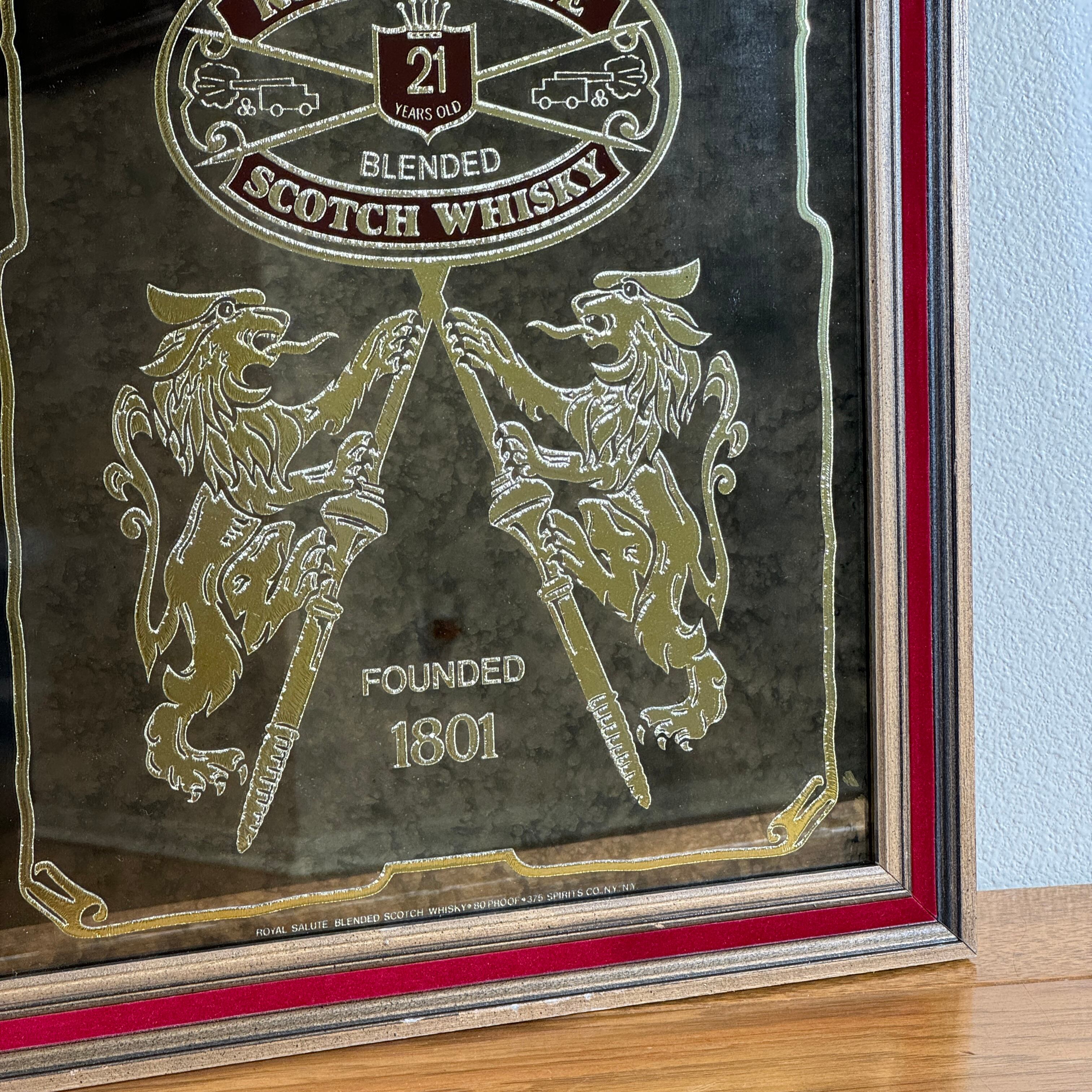 Queen Elizabeth Whiskyヴィンテージパブミラー Queen Elizabeth Whiskyヴィンテージパブミラー