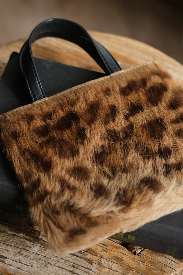 IORI/"LOEWE" 2face mini hand bag/leather × haircalf