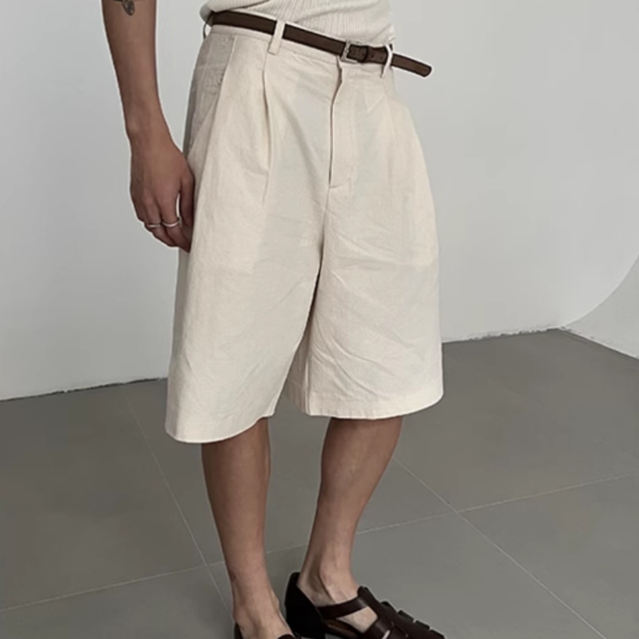 シンプルモダンミドルショーツ　0786