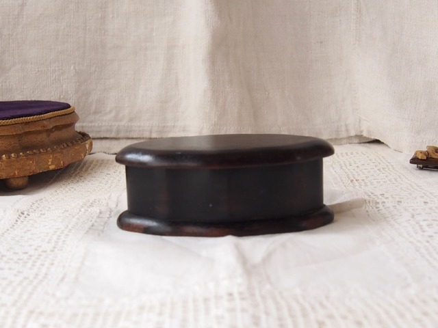 イギリスアンティーク　木製ジュエリーボックス　黒檀