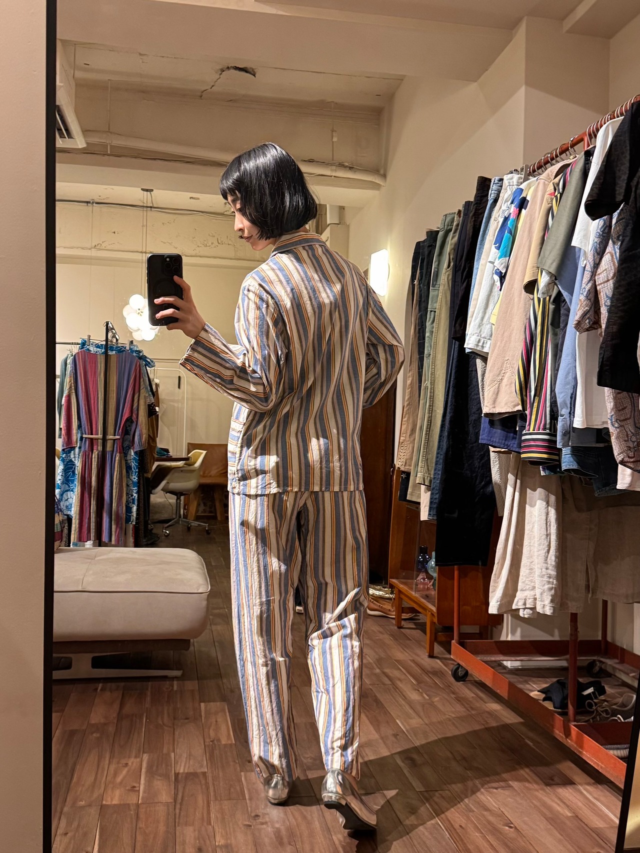 1970~80's DREIKLANG マルチカラーストライプレトロパンツ