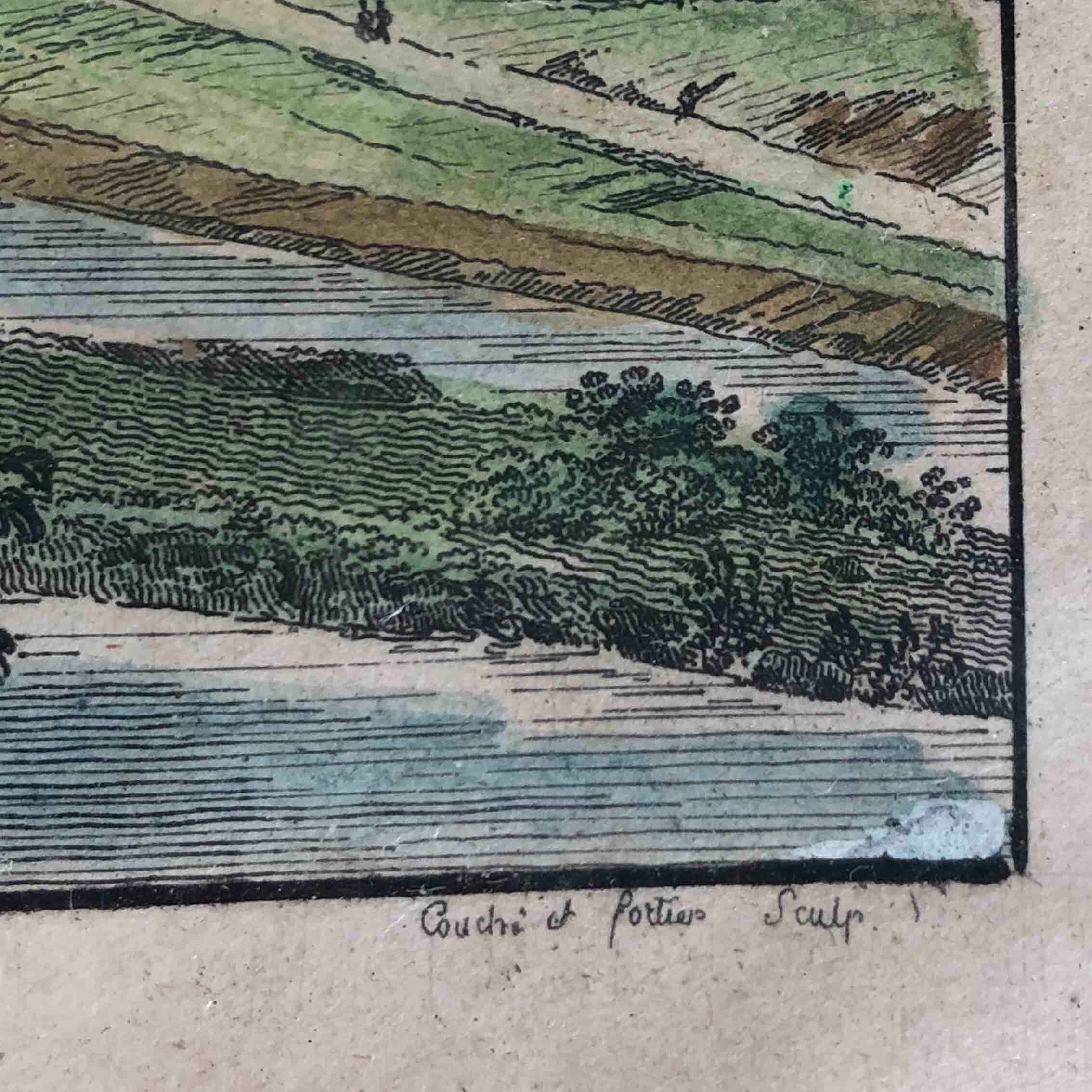 リトグラフ 風景画 木製フレーム入り 版画 リトグラフ リモージュ地方風景 田園風景 木製フレーム 12PSbp14