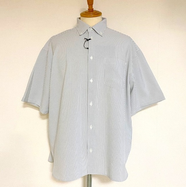 Tech Sucker Stripe BD Box-A Line Half Sleeve Shirts Gray Stripe |  武蔵小杉のセレクトショップ【ナクール】-nakool-