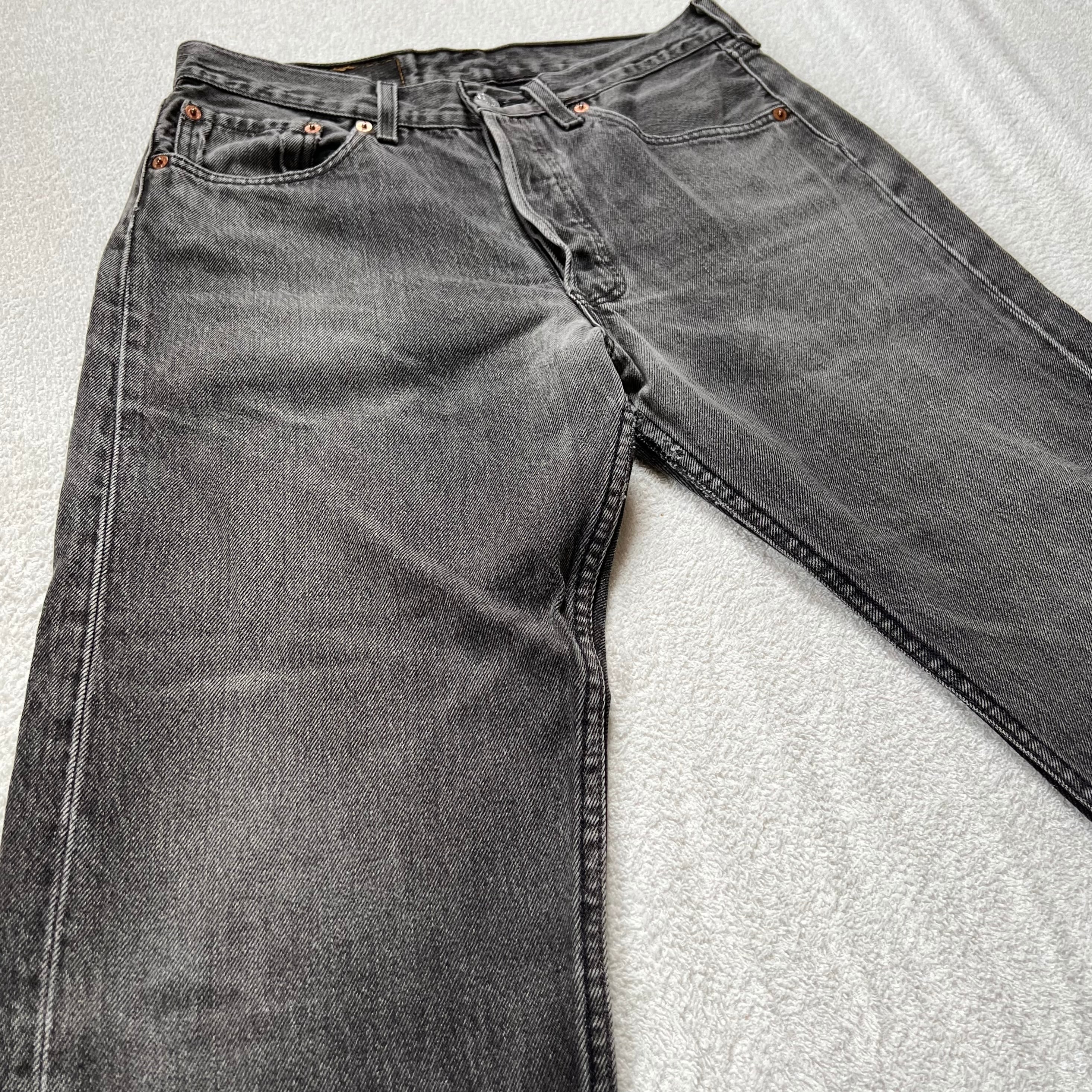 リーバイス501xx90sクラッシュ Levis501 ダメージ修理リペア USA製 刻印522