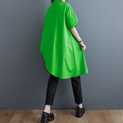 アシンメトリー ボタンダウン シャツ30054