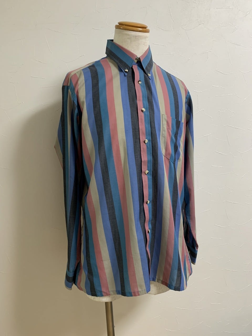 1980～90's Stripe Pattern Long Sleeve Shirt