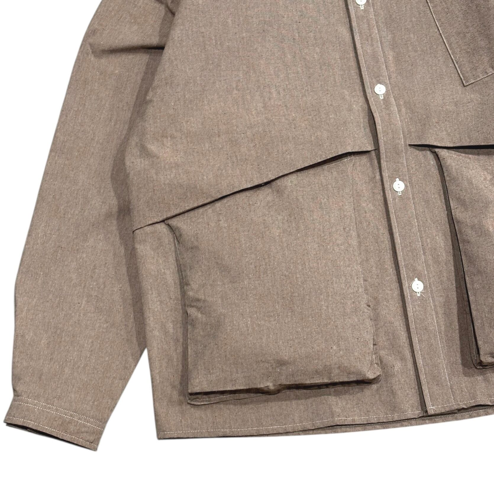 NOROLL HWR WOOL WEATHER SHIRT - BEIGE / ノーロール ウール ウェザー