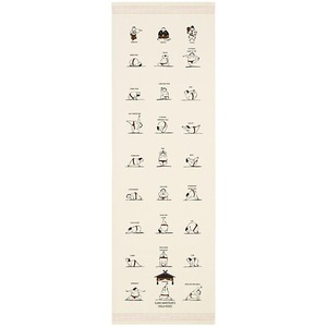【在庫のみ】kontex コンテックス フェイスタオル 布ごよみ すもうヨガ サンドベージ 約33×100cm