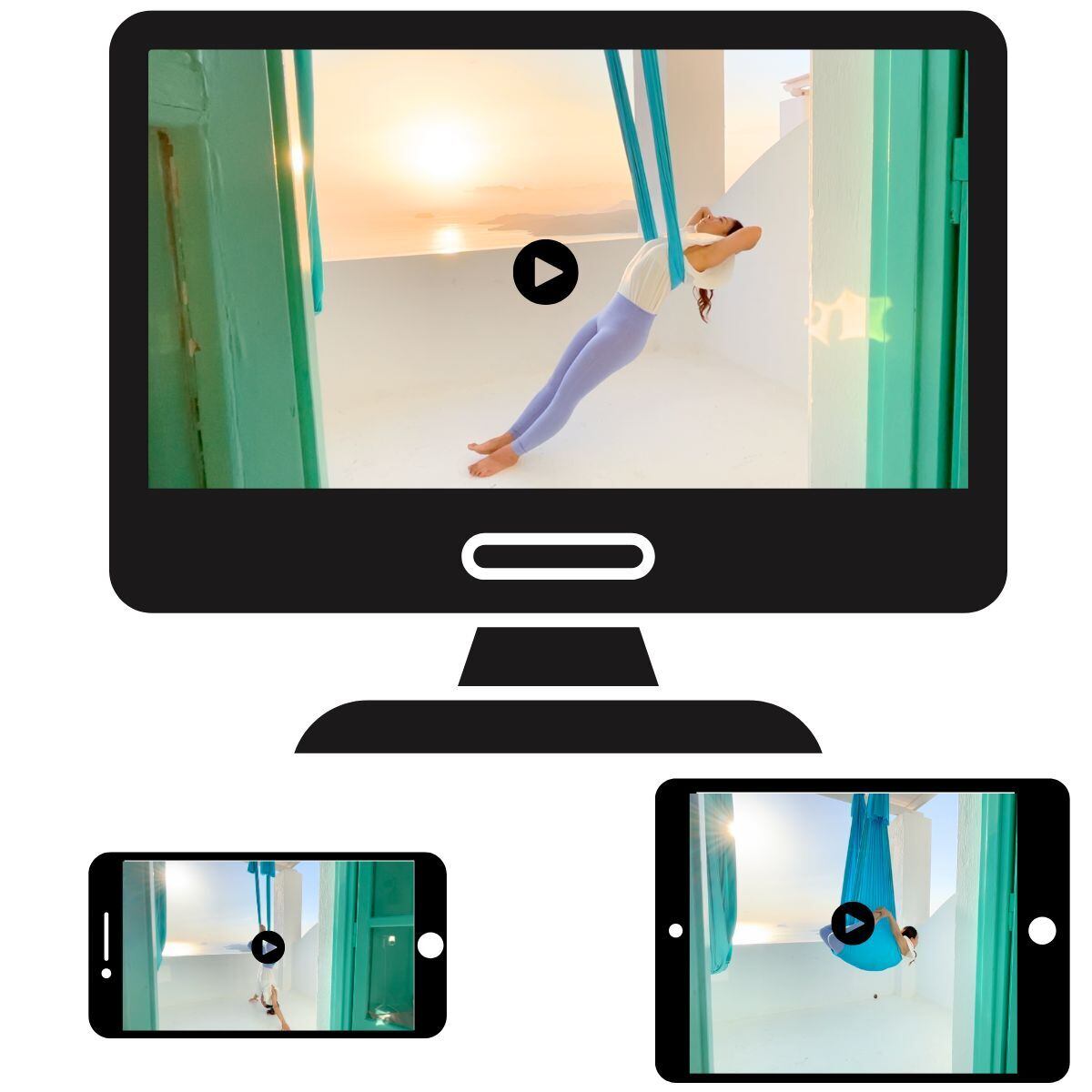 音声ガイド付きエアリアルヨガ動画レッスンプログラム(1年間有効 )