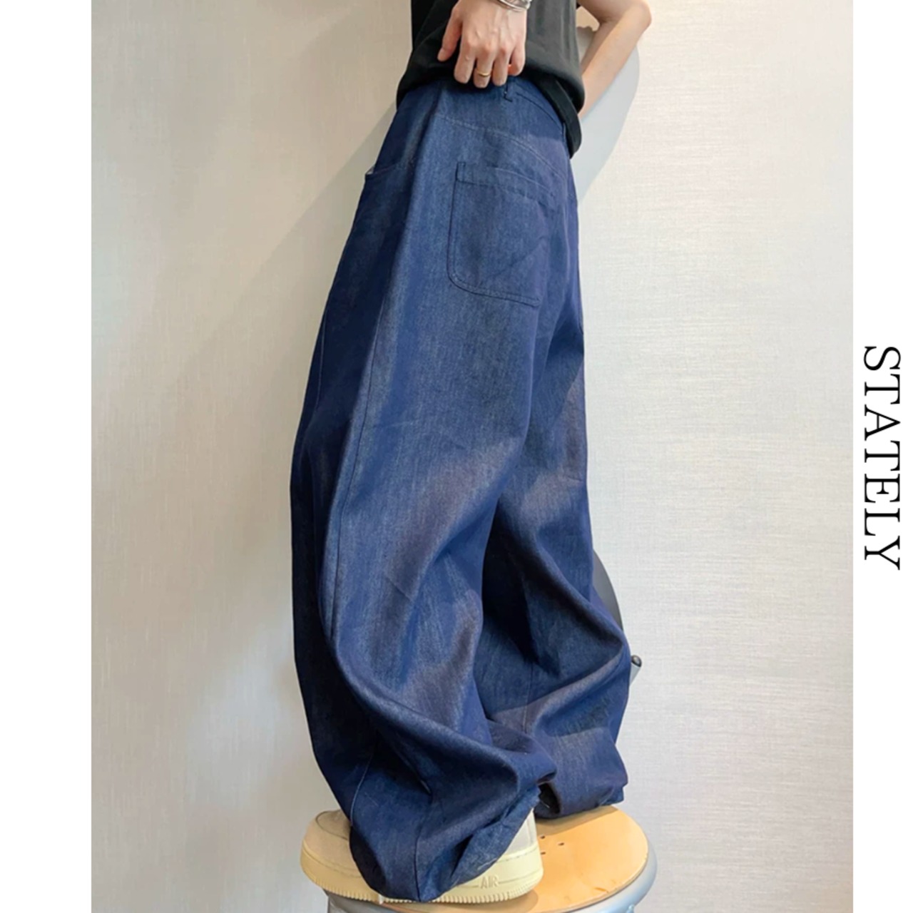 Flow Tuck ワイドデニムパンツ_B76・画像3