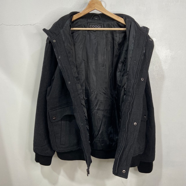 『送料無料』COOGI クージー ウール中綿ジャケット ブラック系 3XL ビッグサイズ