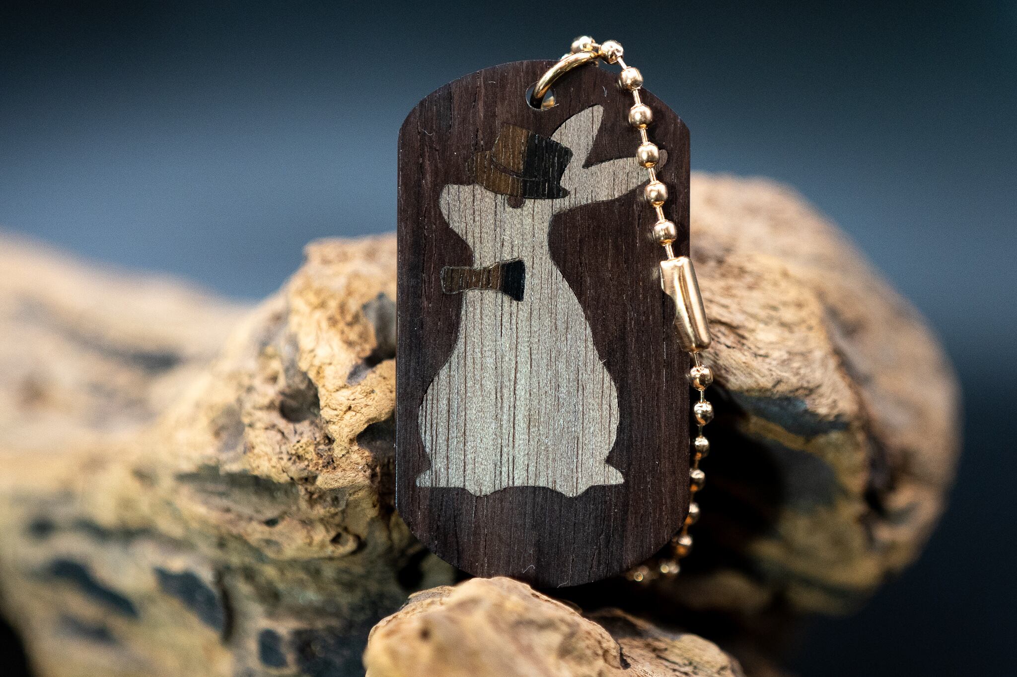 インドローズ ドッグタグ 象嵌 三月ウサギ