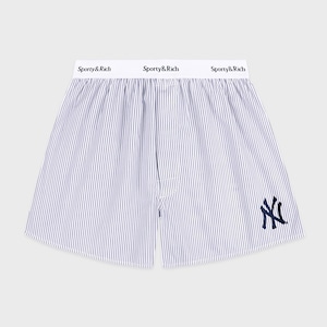 Sporty&Rich Yankees Serif Boxer Short Navy Striped