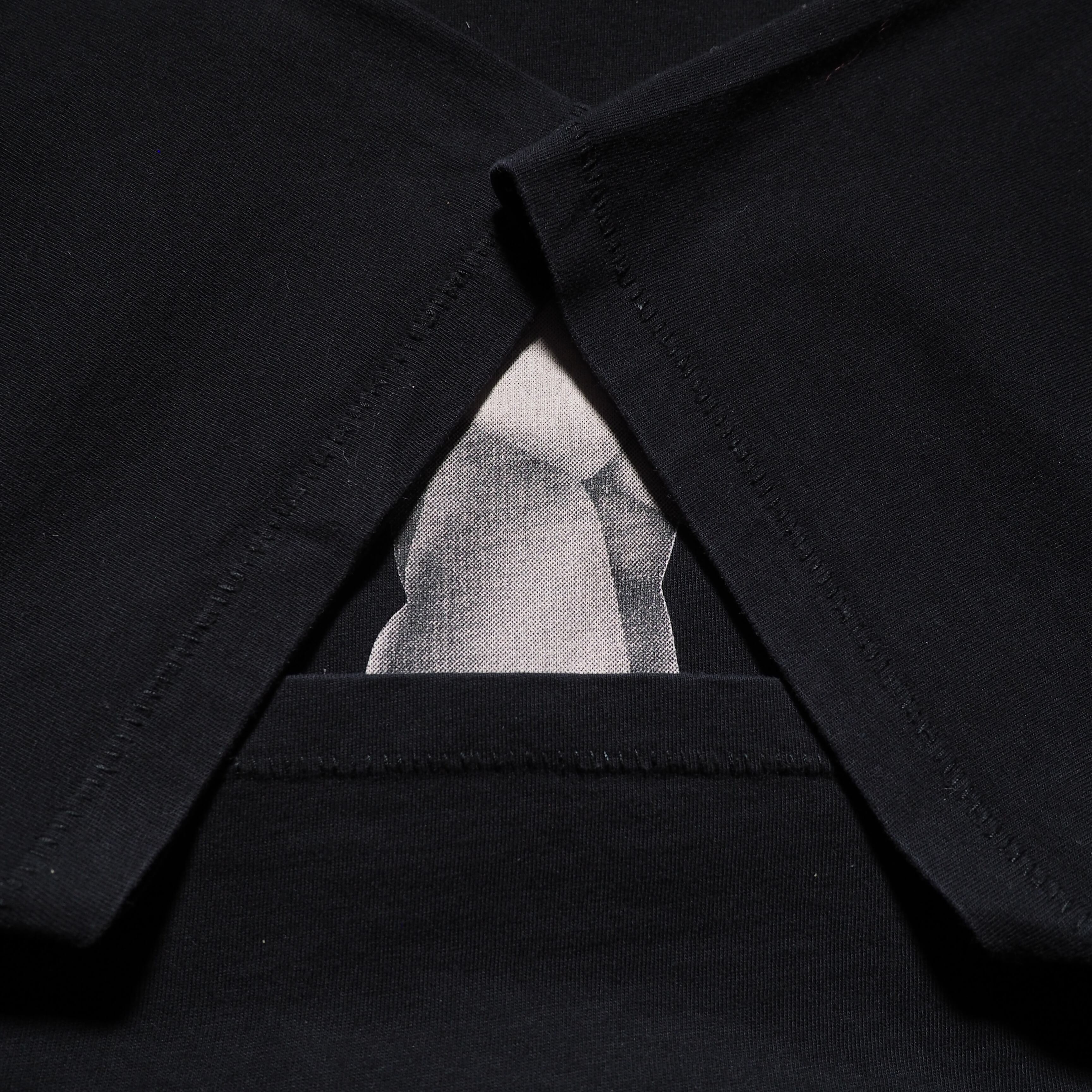 ” SIXPACK FRANCE ” Hand printed Black SS Tee