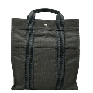 エルメス エールライン アドMM リュックサック 2WAY ハンドバッグ グレー キャンバス レディース HERMES 【中古】