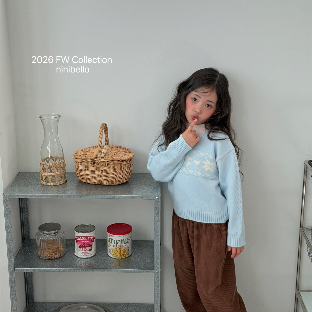 ニニベロ / ninibello / ノルディックスノーフレークニット / 韓国子供服 / キッズ / 26winter〖取寄〗*S~L*