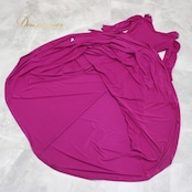 社交ダンス 衣装 スタンダード ドレス ワンピース レッスンウェア パーティ衣装 女性用 レディース オールシーズン パープル系 ICHIOKU イチオク 紫 ラインストーン 無地 シンプル 派手 ドレープ 膝丈 カジュアル ストレッチ かわいい 大人ロング