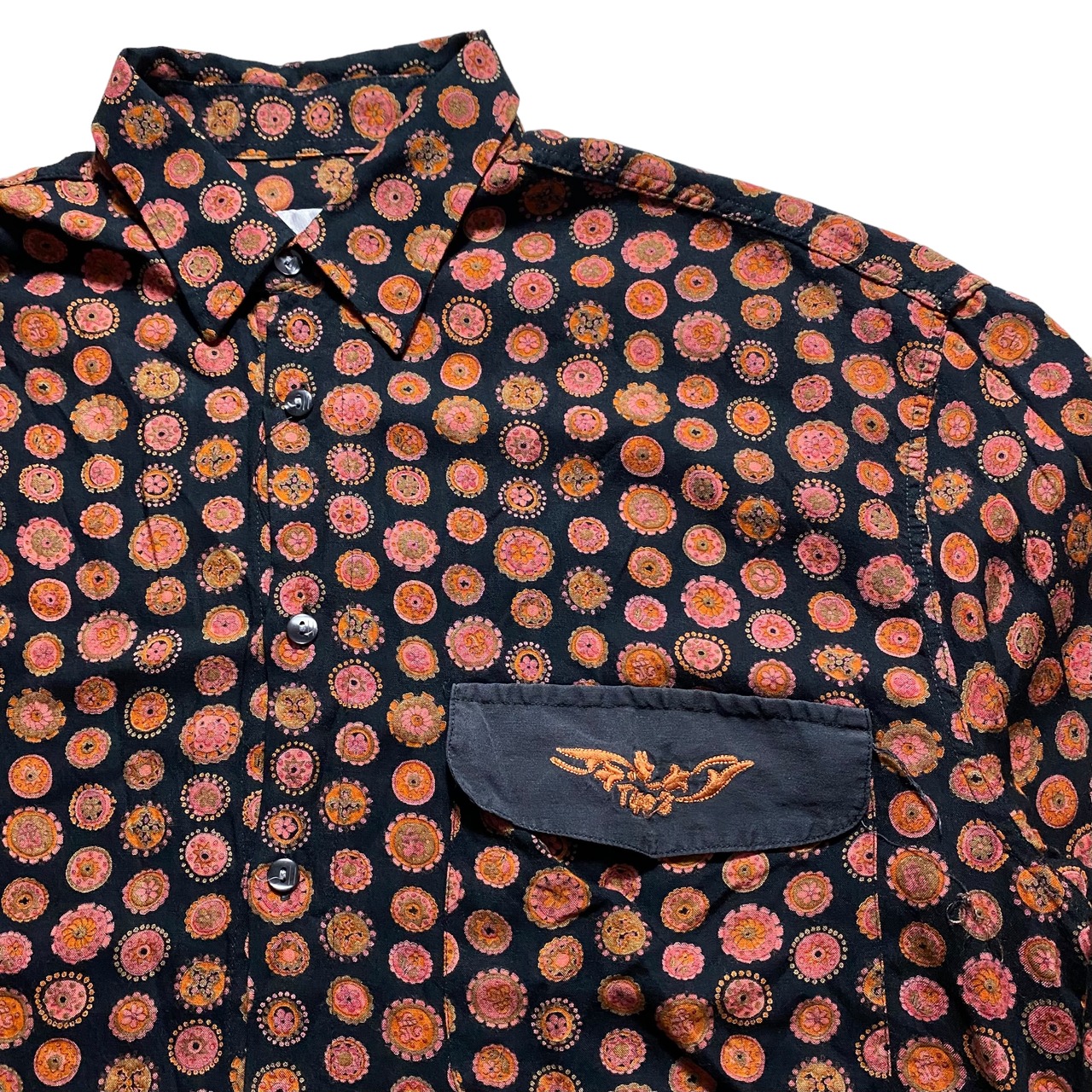 old small pattern rayon shirt