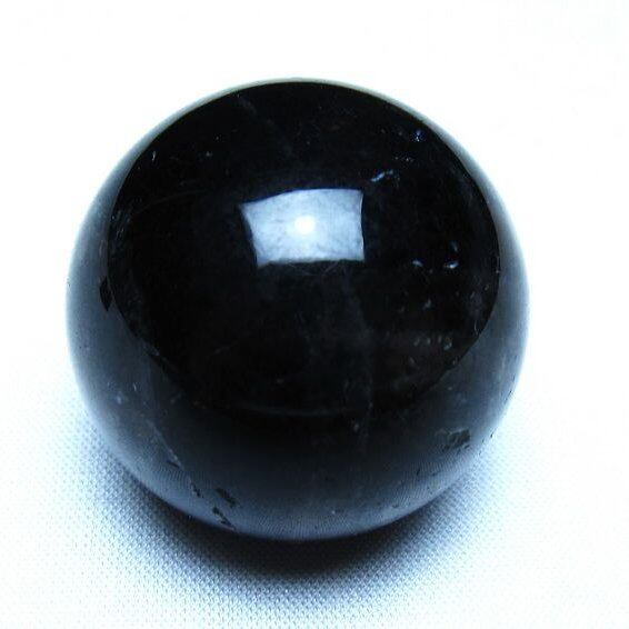 黒水晶 モリオン 丸玉 35mm スフィア 置物 原石 141-7409