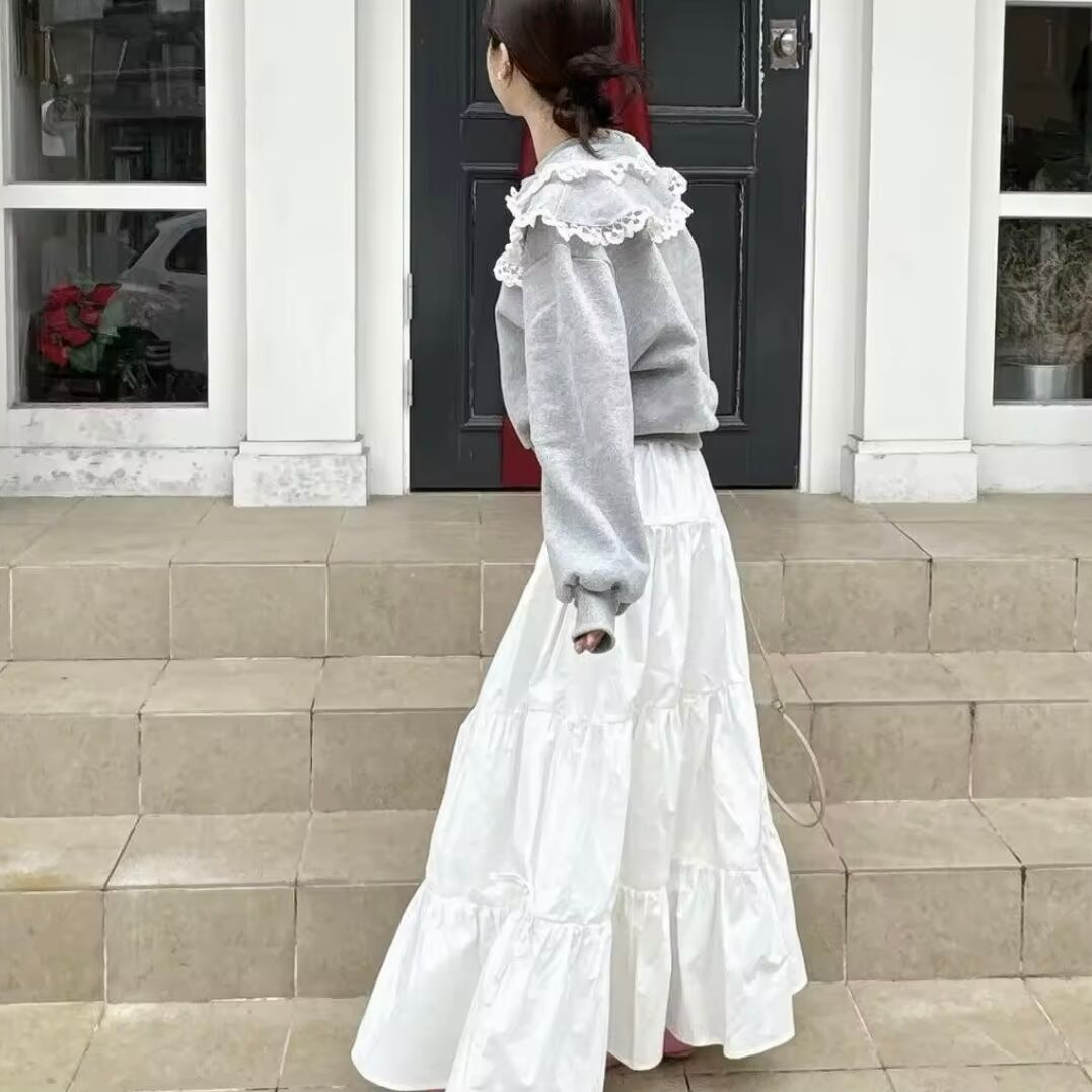 フリルビッグカラースウェット