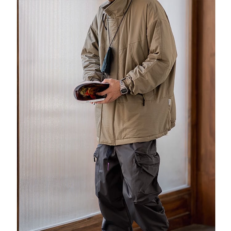 ★STAND-UP COLLAR WORKWEAR COTTON JACKET　　　A0844