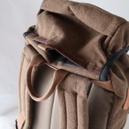 【Deadstock Item】バックパック / Top-flap Draw Backpack/ ブラウン×カーキブラウン・ボトム