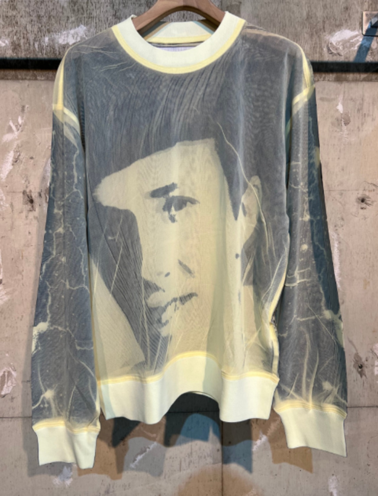 NKGW エヌケージーダブリュ / seethrough pullover print YELLOW / シアートップス - 1