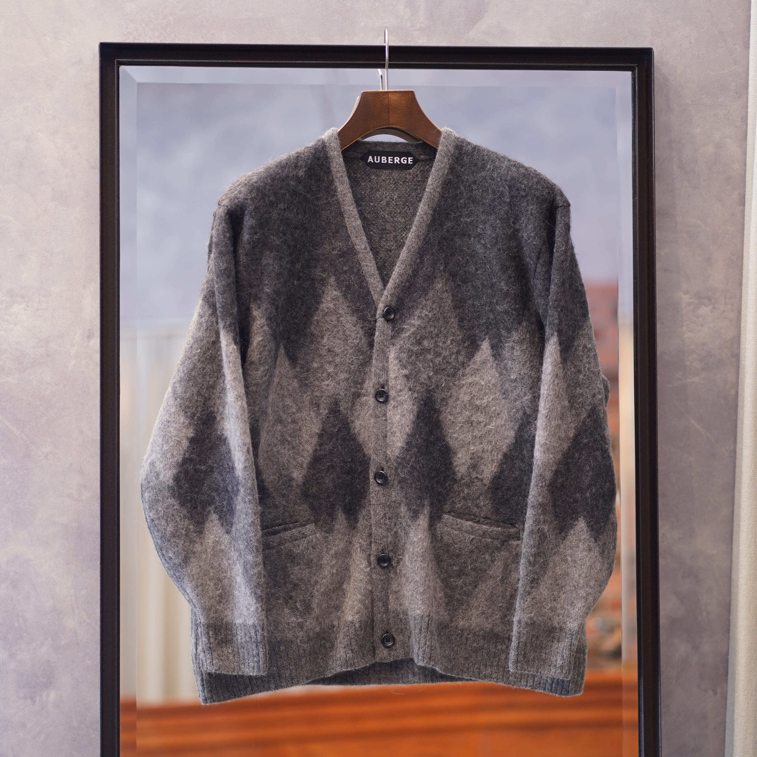 AUBERGE / KURT ダイアモンド柄 モヘアカーディガンオーベルジュ