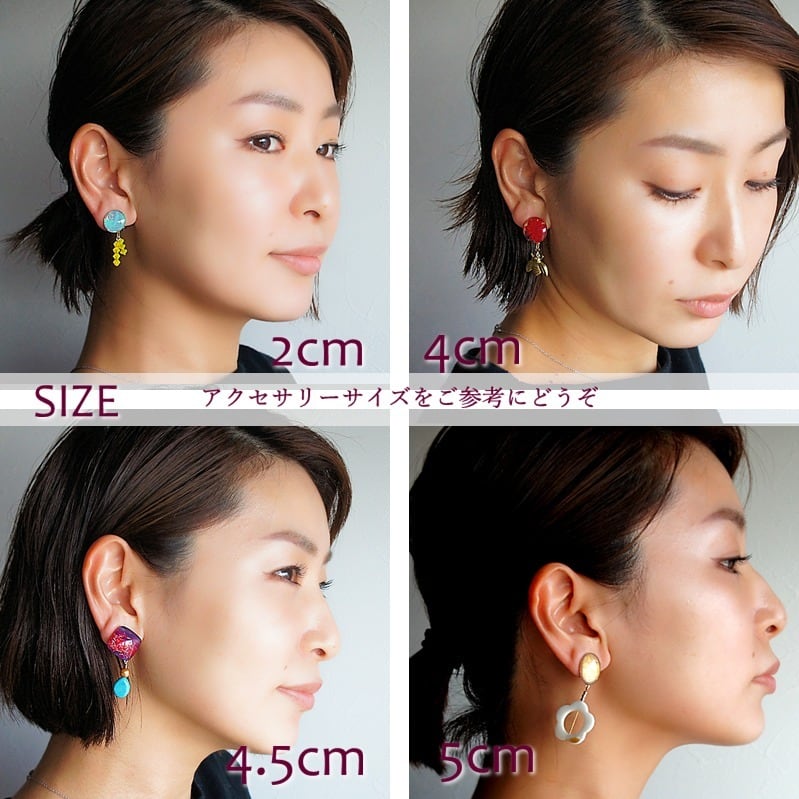 Pierce NO.1-2037″ブルーペイントメタルビーズピアス | Joe's Style