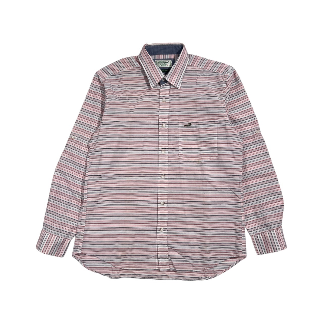 Crocodile クロコダイル JAPAN FABRIC ボーダー 長袖 シャツ M /メンズ