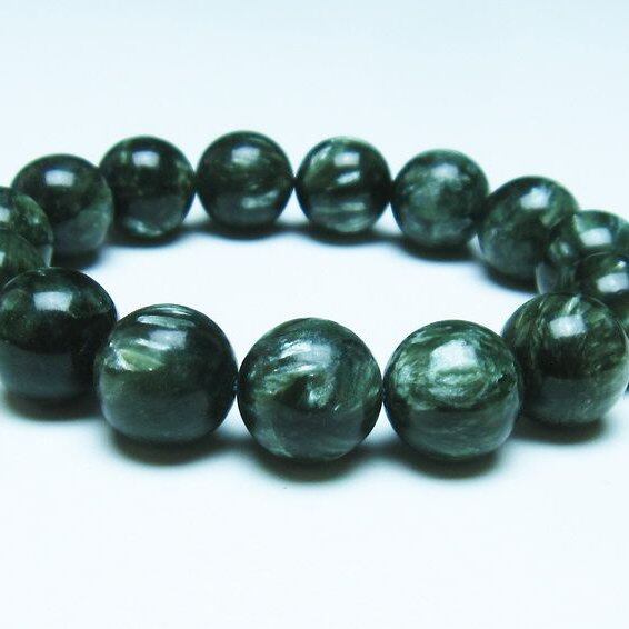 セラフィナイト ブレスレット 14mm 一点物 おまかせ便 111-35902