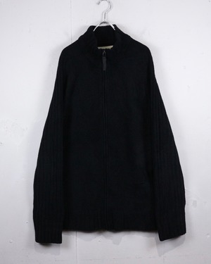 【Caka act2】Minimal Design Vintage Zip Up Chenille Knit