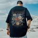 ヴィンテージライクフラワーアートグラフィックTシャツ 4col   A00063