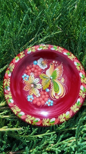 ペトリキフカ・プレート 10cm （Khomenko）