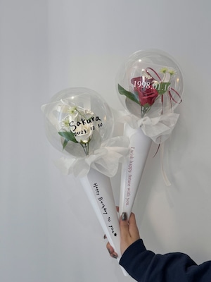 Balloon stick bouquet -rose-【全7色】