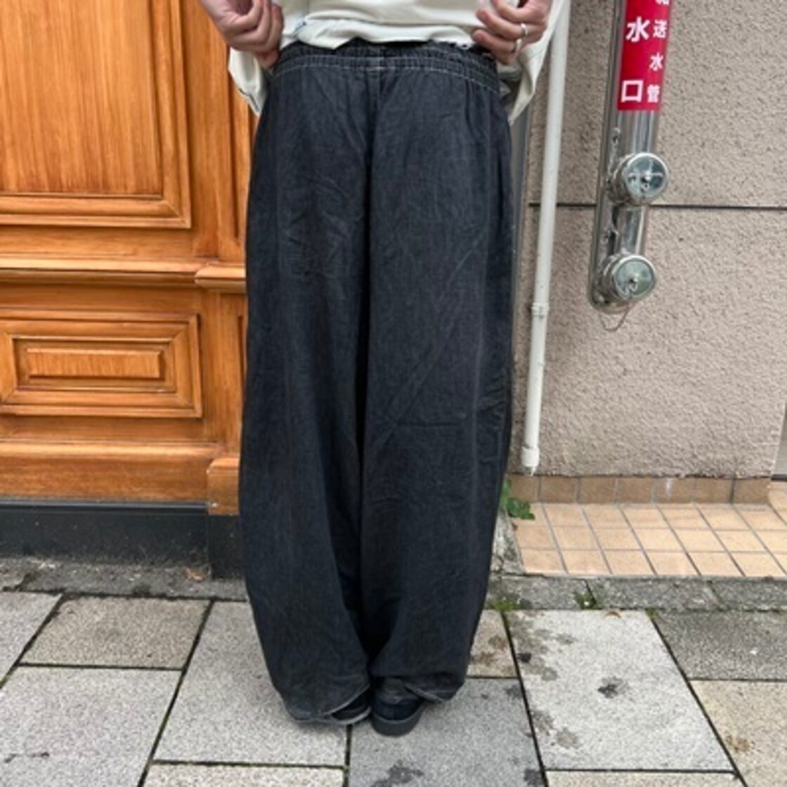 Needles ニードルズ GL179 HD PANT 6OZ DENIM ヒザデルパンツ ブラック 