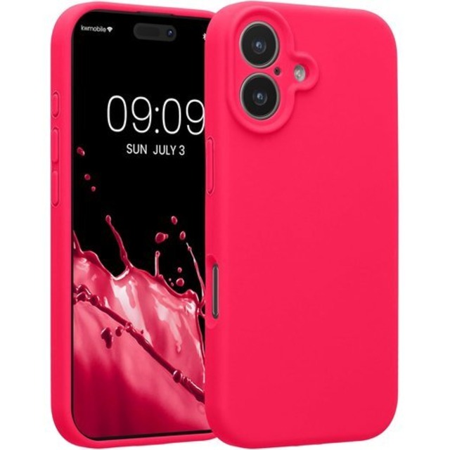 kwmobile スマホケース Apple iPhone 17対応 ケース - TPU シリコン カバー 耐衝撃 傷防止 - ネオンピンク 5