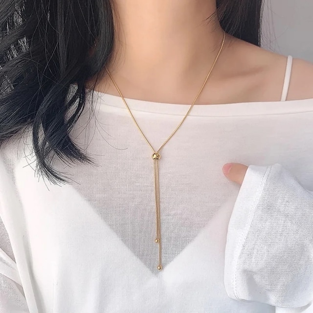 Snake ribbon necklace［A916］