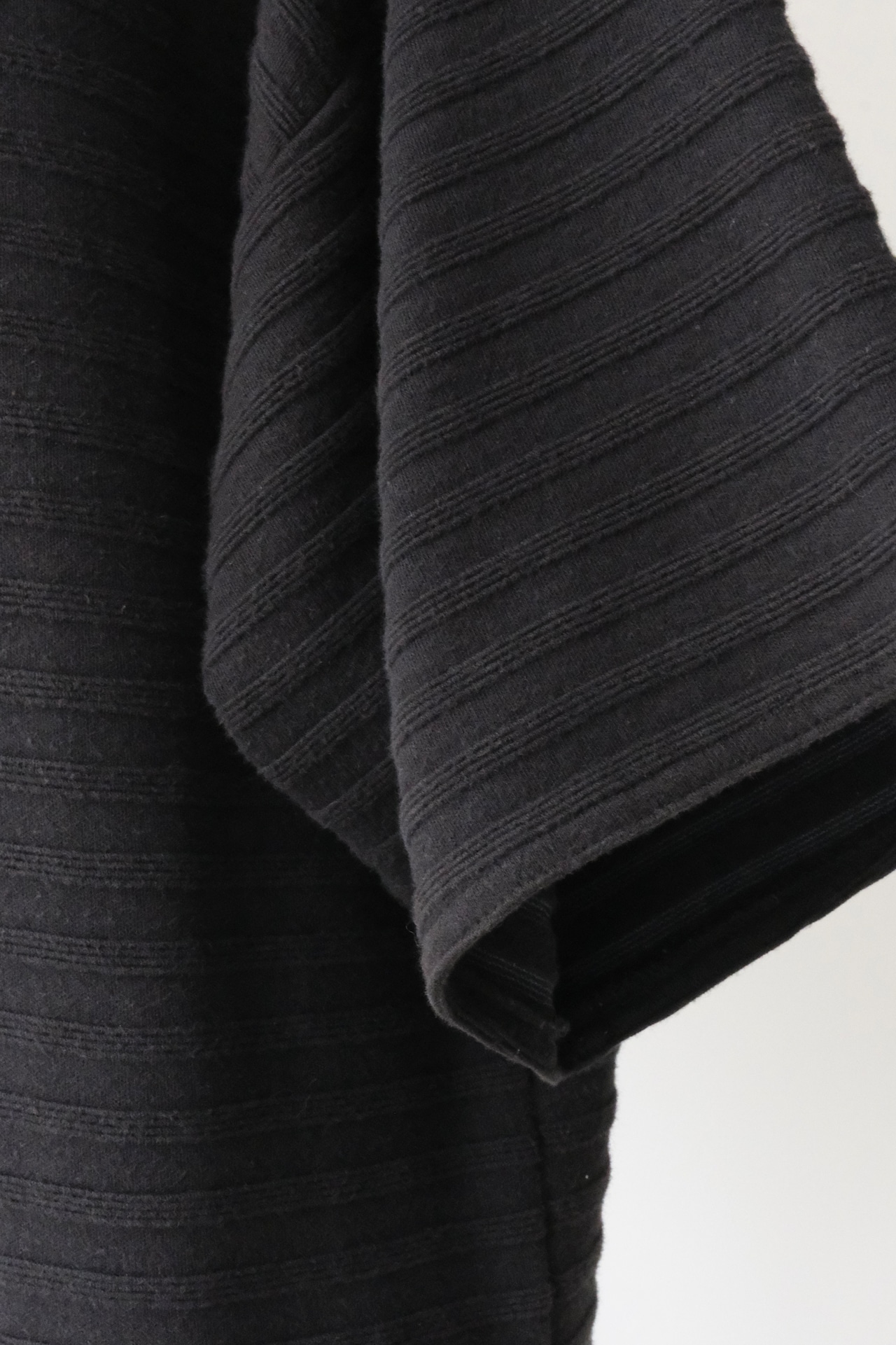 Vuokko ribbed jersey frilled hem dress